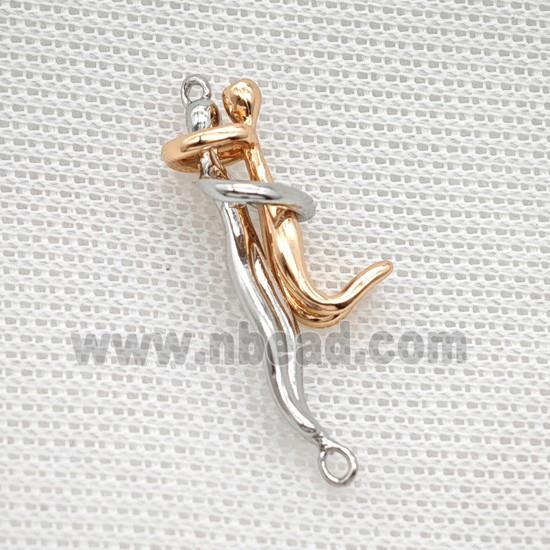 Copper pendant pave zircon, Gold Plated