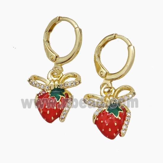 Enamel Copper earring, Gold Plated