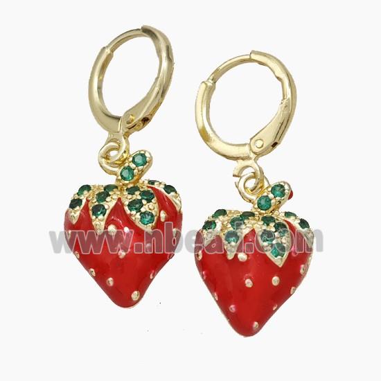 Enamel Copper earring, Gold Plated