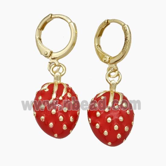 Enamel Copper earring, Gold Plated