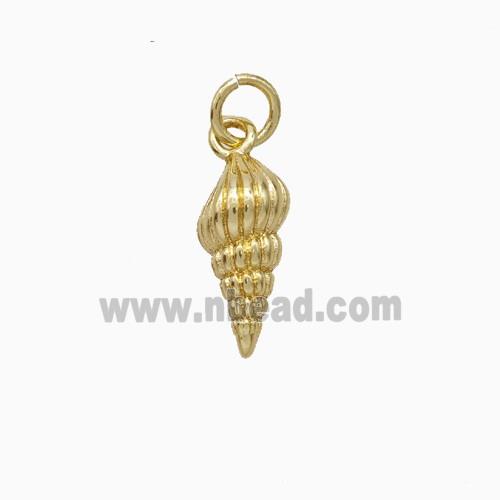 Copper Oyster Shell Pendant Gold Plated