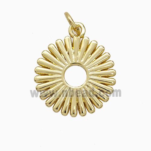 Copper Flower Pendant Gold Plated