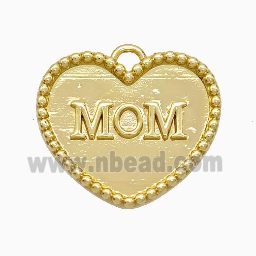 Copper Heart Pendant MOM Gold Plated