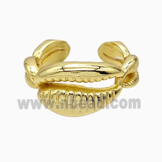 Copper Conchshell Rings Gold Plated