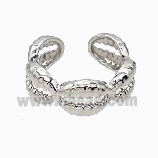 Copper Conchshell Rings Platinum Plated