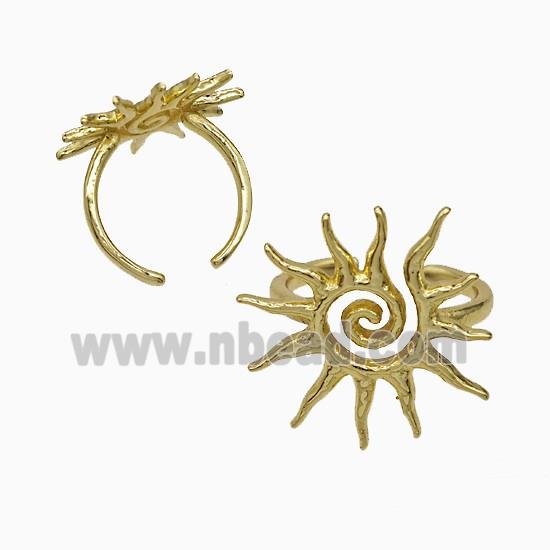 Copper Sun Rings Gold Plated