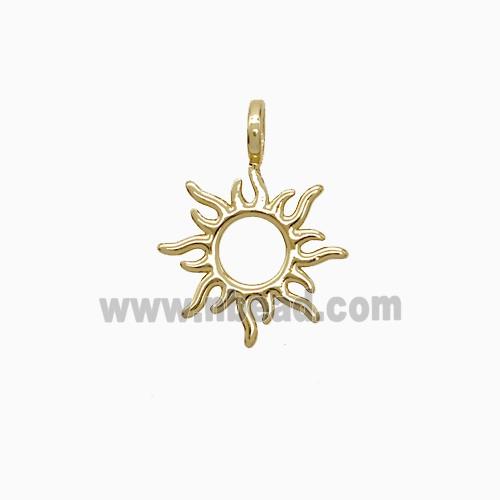 Copper Sun Pendant Gold Plated