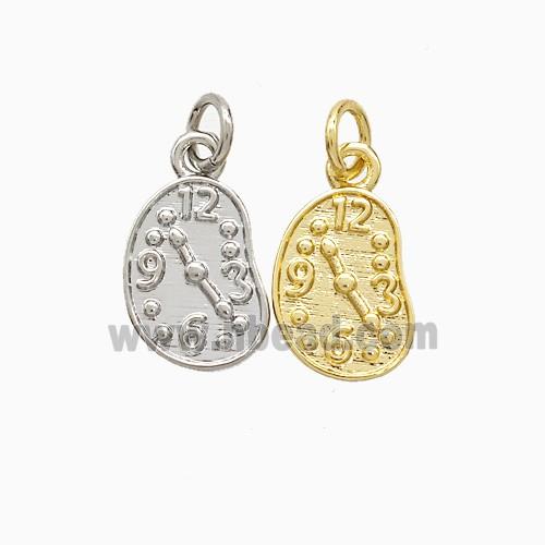 Copper Clock Pendant Mixed