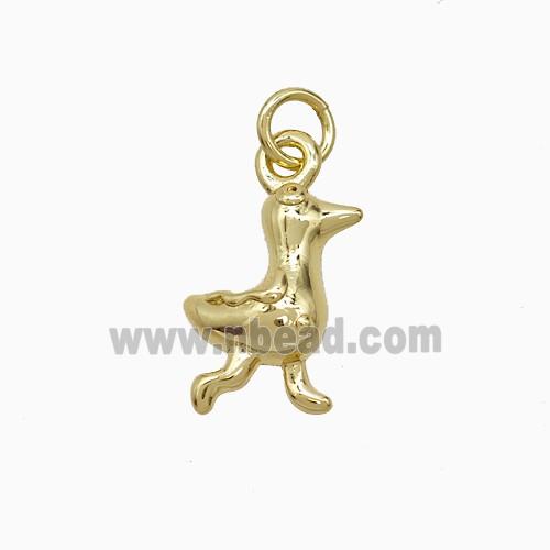 Copper Duck Pendant Gold Plated