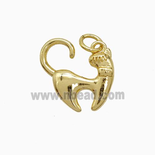 Copper Cat Pendant Gold Plated