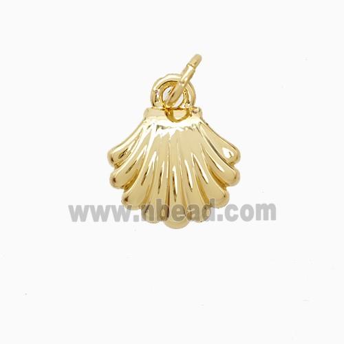 Copper Scallop Shell Pendant 18K Gold Plated
