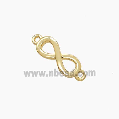 Copper Infinity Connector 18K Gold Plated
