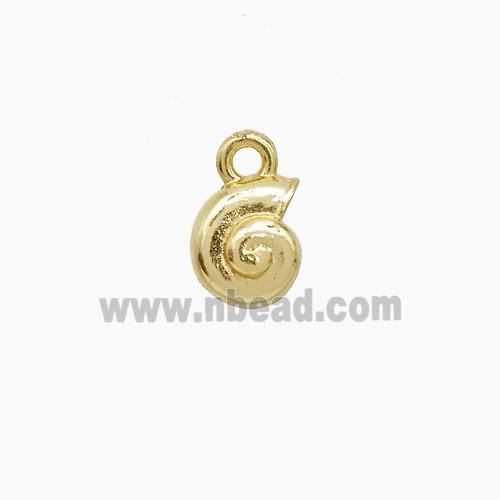 Copper Spiral Shell Pendant Gold Plated