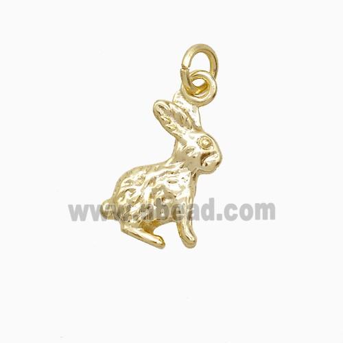 Copper Rabbit Pendant Gold Plated