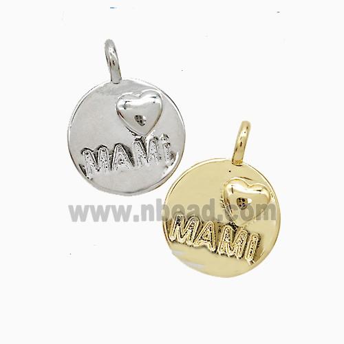 Copper MAMI Heart Pendant Mixed