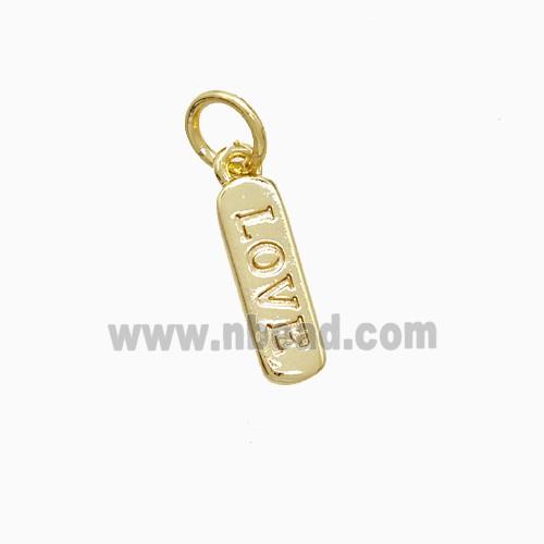 Copper Love Pendant Stick Gold Plated