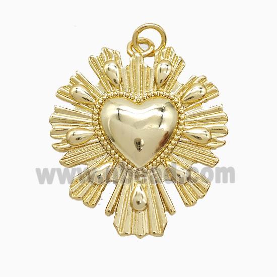 Copper Heart Pendant Gold Plated