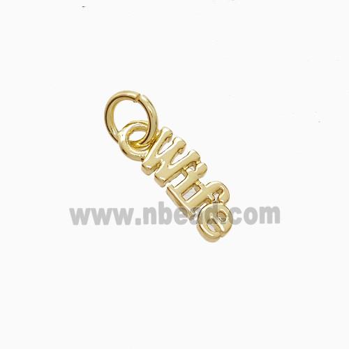 Copper Wife Pendant Gold Plated