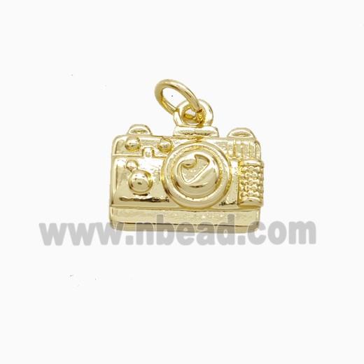 Copper Camera Pendant Gold Plated