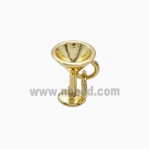 Copper Winecup Pendant Gold Plated