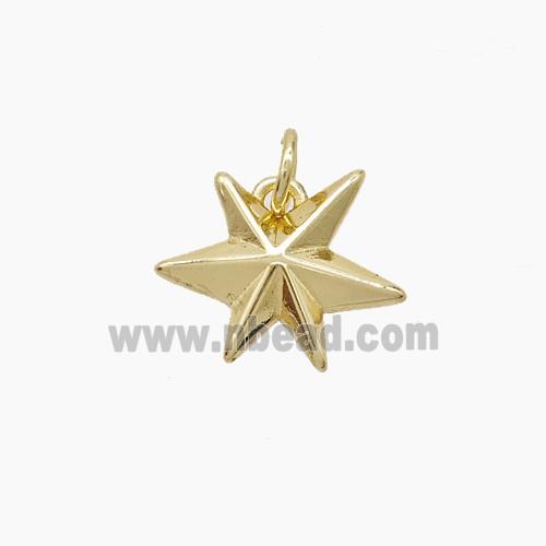 Copper Star Pendant Gold Plated