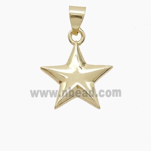 Copper Star Pendant Gold Plated