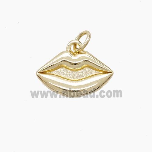 Copper Lips Pendant Gold Plated