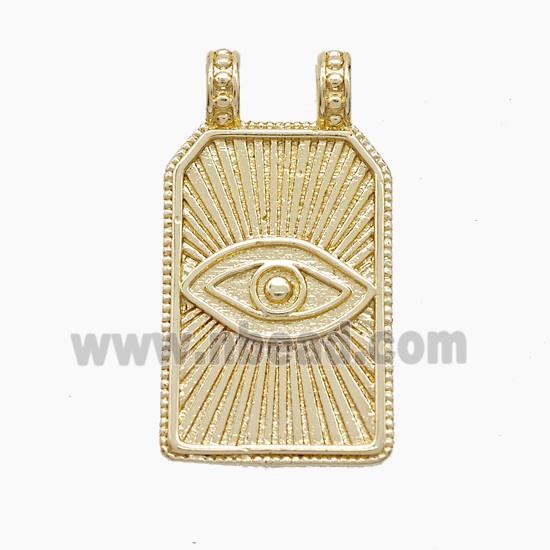 Copper Eye Pendant 2loops Rectangle Gold Plated