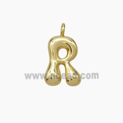 Copper Letter-R Pendant Gold Plated
