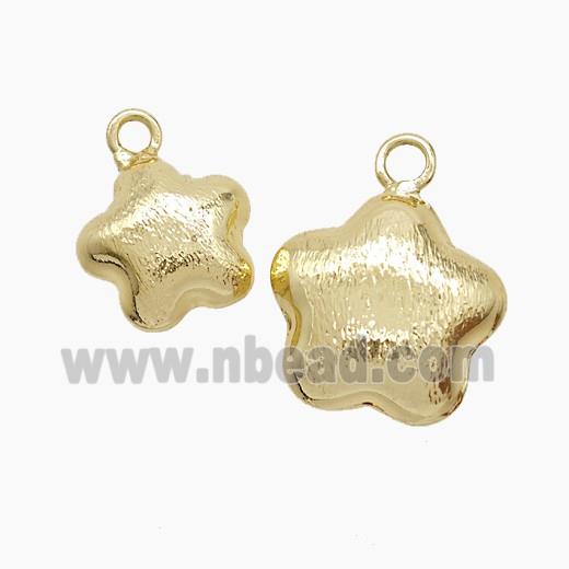 Copper Star Pendant Brushed Gold Plated