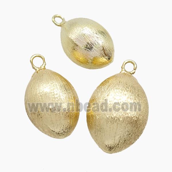 Copper Rice Pendant Brushed Gold Plated