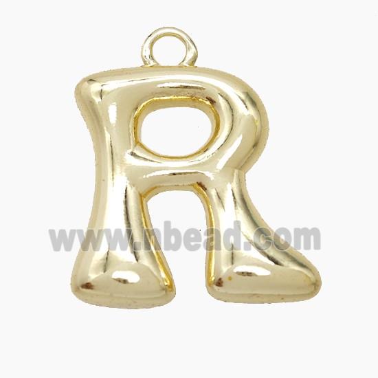 Copper Letter-R Pendant Gold Plated