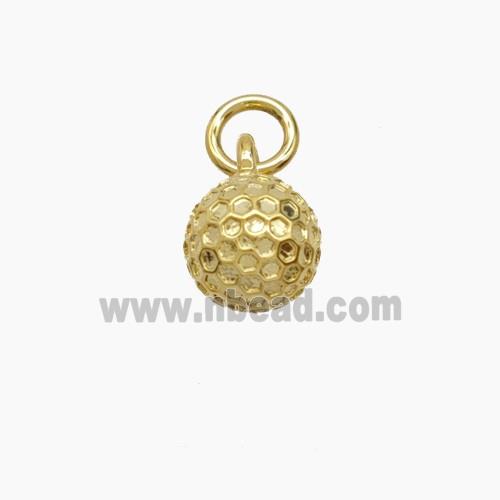 Copper Round Pendant Gold Plated