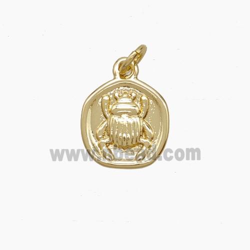 Copper Ladybug Pendant Gold Plated