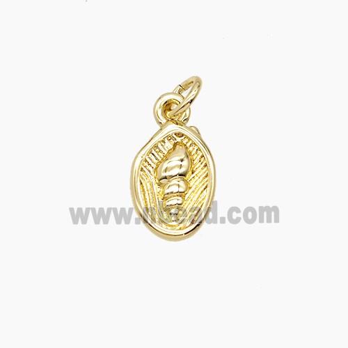 Copper Nautilus Shell Pendant Gold Plated
