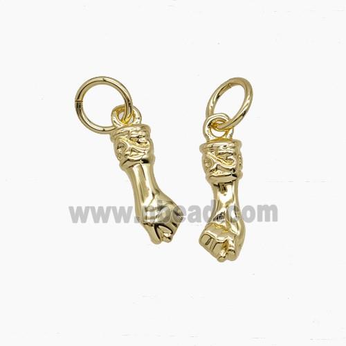 Copper Hand Pendant Gold Plated