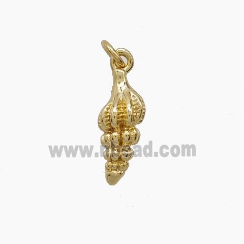Copper Conch Shell Pendant Gold Plated