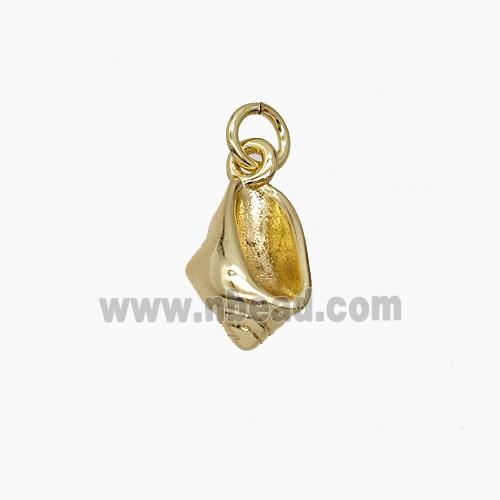 Copper Conch Shell Pendant Gold Plated