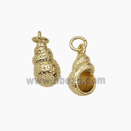 Copper Conch Shell Pendant Gold Plated