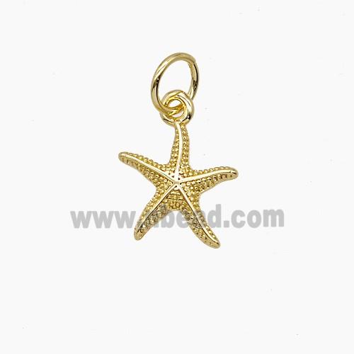 Copper Starfish Pendant Gold Plated