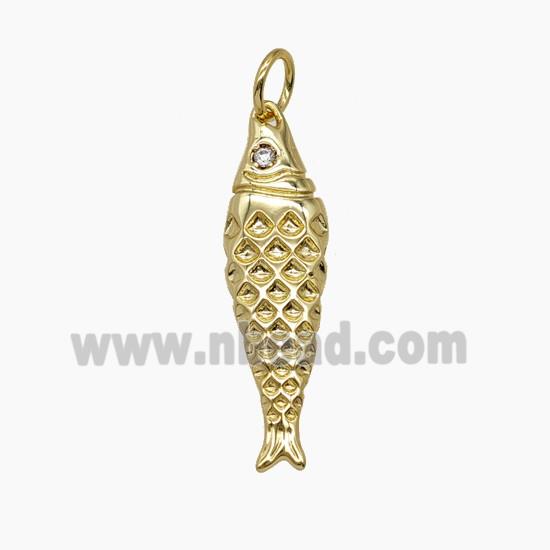 Copper Fish Pendant Gold Plated