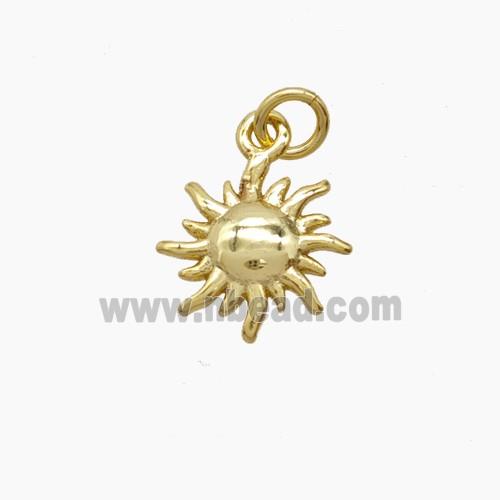 Copper Moon Sun Pendant Gold Plated