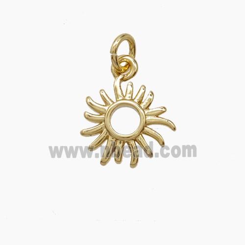 Copper Moon Sun Pendant Gold Plated