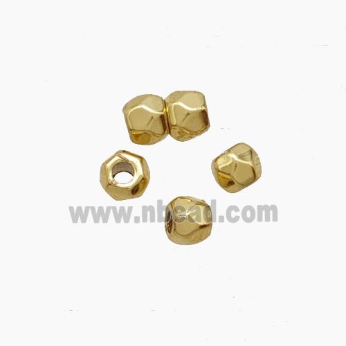 Copper Rondelle Spacer Beads Faceted Gold Plated