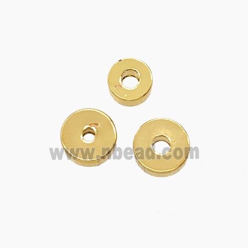 Copper Heishi Spacer Beads Gold Plated
