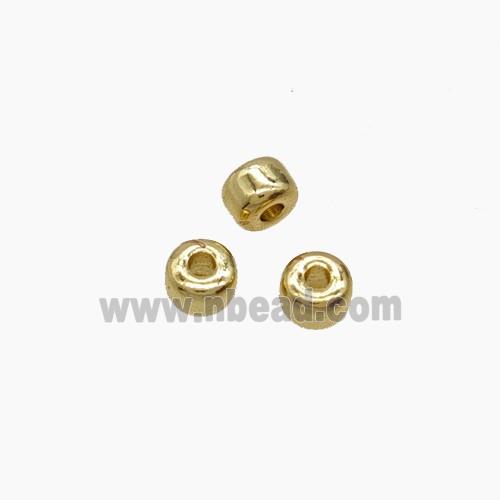 Copper Rondelle Spacer Beads Smooth Gold Plated