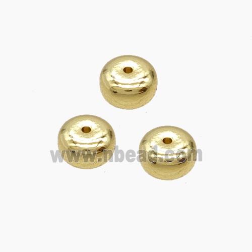 Copper Rondelle Beads Smooth Gold Plated