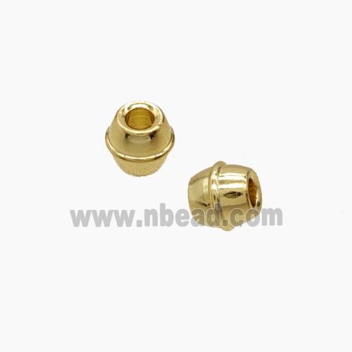 Copper Bicone Beads Gold Plated