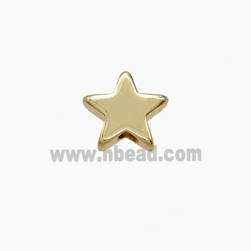 Copper Star Beads Gold Plated