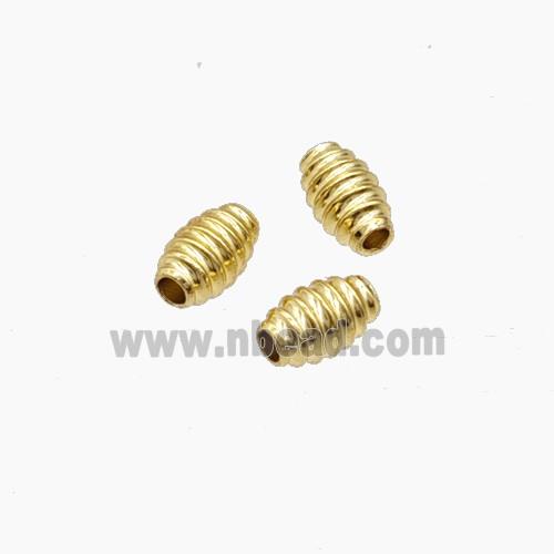 Copper Barrel Beads Screw Gold Plated